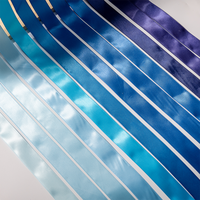Ruban en satin uni bleu de 2 cm x 100 yards en polyester, 1 pouce, simple face, pour emballage cadeau et nœuds décoratifs – Vente en gros