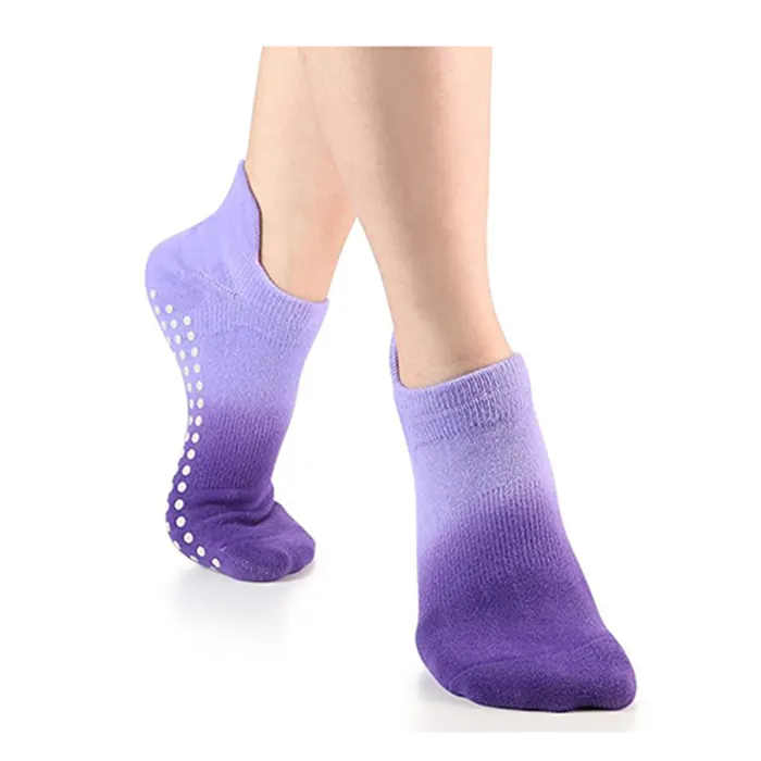 Best price women girl color non slip grip yoga pilates sock for adults