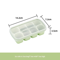 Bac à glaçons en silicone réutilisable et portable avec couvercle - Moule à congélation rapide à 8 compartiments pour usage domestique