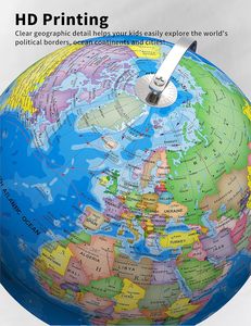 Không thấm nước & Chống xước thế giới toàn cầu với bản đồ chính xác hoàn hảo cho việc học khám phá và trang trí phòng - Product Image 6