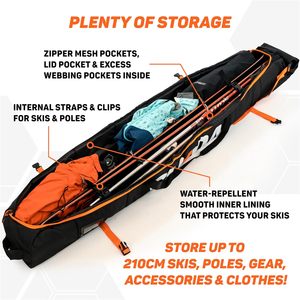 Sac OEM d'usine Bottes de snowboard imperméables Sac de transport fourre-tout Sac de <span class=keywords><strong>ski</strong></span> rembourré de qualité supérieure - Product Image 4