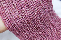 Perles de pierres précieuses naturelles lisses en rubis facetté de 2 mm en vrac pour la fabrication de bijoux