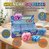 Nouveau Bestseller Jouet anti-stress souple en TPR de 6,7 pouces, à blocs de construction, à rebond lent, amusant, pour les 14 ans et plus