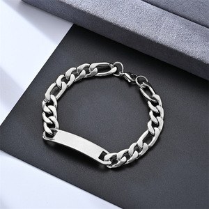 Personalized <b>bracelet</b>, stainless steel ins <b>couple</b> <b>bracelet</b>, men's and women's trendy personalized retro punk hip-hop titanium - Product Image 6