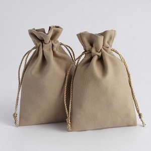 Ulikeke Custom Logo Gold Hot Stamping Gift Package Velvet Pouch Jewelry Bag