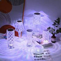 Lampe de chevet LED créative en cristal, mini lampe diamant à changement de couleur, décoration d'intérieur, lampe d'ambiance pour chambre à coucher, cadeau idéal