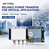 Commutateur de transfert automatique Mday MDMC-100 125A-3200A Classe PC CE IEC 60947-6-1 Double alimentation ATS