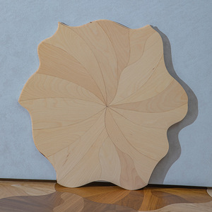 Parquet en bois d'ingénierie en chêne feuille de lotus 600x600mm 15mm, âme en bouleau, placage naturel 1.2mm, compatible chauffage par le sol - Product Image 1