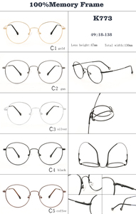 Monturas de Gafas Clásicas Retro K773 que Realzan la Forma del Rostro, Corregen la Miopía y Bloquean la Luz Azul - Product Image 3