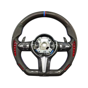 Volant en fibre de carbone avec écran LED chauffant personnalisé pour BMW M2 M3 M4 M5 F10 <span class=keywords><strong>F50</strong></span> F30 F32 F80 F82 F90 E90 E92 E60 E63 G20 G - Product Image 2