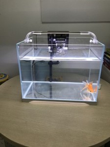 حوض سمك مستطيل صغير من الأكريليك مع فلتر وإضاءة LED، حوض أسماك للقناديل البحرية - Product Image 4