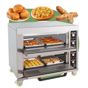 Pita Eléctrica Comercial Panadería Set Equipo 18 Pulgadas Pizza Comercial Convención Horno de Acero Inoxidable