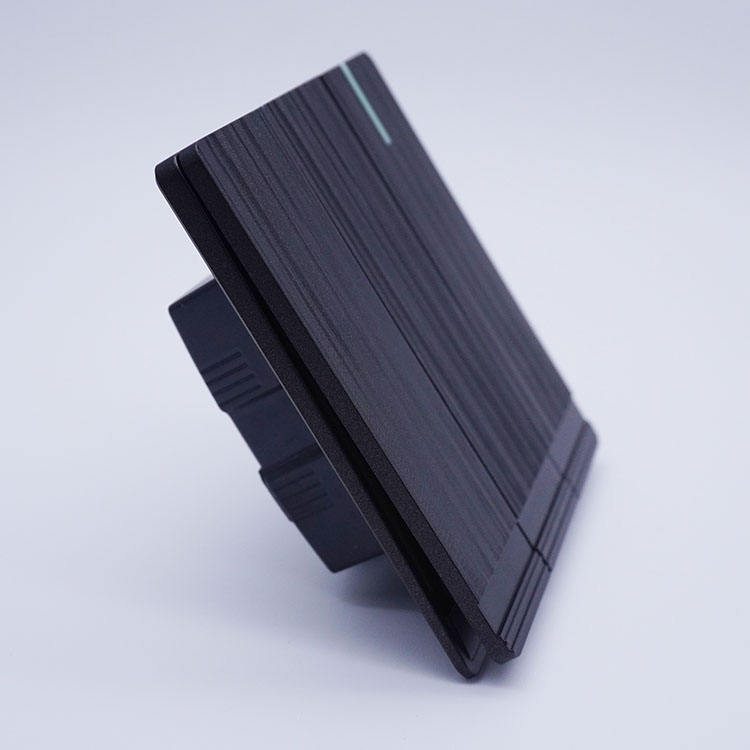 New Design Wholesale Black 10amps 3 Gang 2 Way Socket Electrical Supplies Ultra-Thin Wall Switch