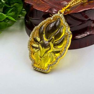 Collier en gros avec pendentif renard à neuf queues en diamants étincelants et colorés, imitation cristal, mignon, cadeaux pour femmes - Product Image 4