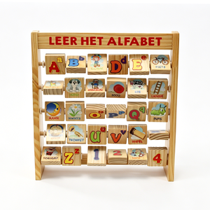 ANNA & BECK Tableau d'alphabet à bascule - Jouet éducatif pour la reconnaissance des lettres, pour les enfants de 3 ans et plus, design compact durable et unisexe, jeu interactif - Product Image 1