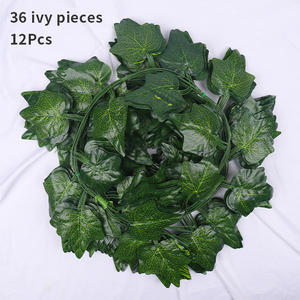 Vigne de Simulation Décoration d'Intérieur Tigre Escalade Vert Rose Feuille Hôtel Emballage Feuilles de Raisin Lierre Vigne Décorative - Product Image 3