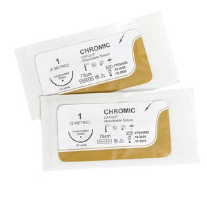 Hilo Quirúrgico <span class=keywords><strong>de</strong></span> Catgut Natural Absorbible, Redondo, 3/8 <span class=keywords><strong>de</strong></span> Círculo, 45 cm, Catgut Crómico para Cierre <span class=keywords><strong>de</strong></span> Tejidos - Product Image 3