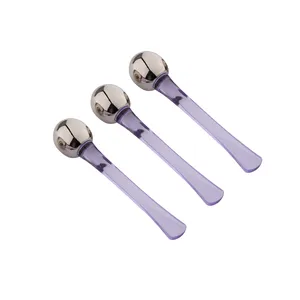 New Mini Metal Eye Cream Stick Plastic ABS Handle with Metal Ball Spatula Facial Massage Spoon face massage roller