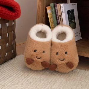 XIXITIAO, nuevas <span class=keywords><strong>zapatillas</strong></span> familiares de patata, zapatos de Casa de felpa con tacón de cubierta completa, toboganes antideslizantes térmicos para interiores de invierno para niños y adultos - Product Image 3