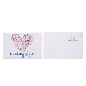 Cheap custom size <strong>thinking</strong> of <strong>you</strong> paper gift card printing postcard - Product Image 1