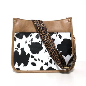 2022 Nieuwe Retro Lederen Messenger <span class=keywords><strong>Bag</strong></span> Luipaard Print Koe Print Schoudertas Mode Tas Voor Vrouwen Meisje - Product Image 1