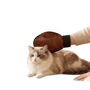 Guantes para eliminar el pelo de las mascotas, talla única, suaves y delicados para el aseo y masaje de gatos y perros - Product Image 5