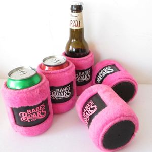 RYO High Quality Plush Made Neoprene Insulated Thermal Waterproof Shockproof Portable 12oz 330ml Can Cooler Furry Beer <b>Bottle</b> - Product Image 4
