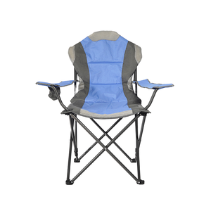 Ergonomic <b>High</b> <b>Back</b> Metal Outdoor Folding Camping <b>Chair</b> with Carry Bag Easy to Carry for Promotional Activities & Park Use - Product Image 3