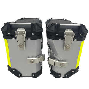 Combo de boîte à queue de <span class=keywords><strong>moto</strong></span> double capacité (32L droite + 36L gauche) Solution de stockage polyvalente et durable en alliage d'aluminium étanche - Product Image 1