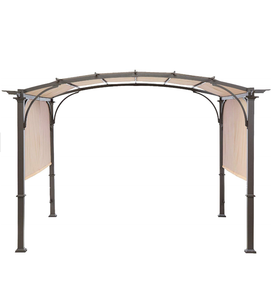Gazebo Metálico Plegable de Acero de 370x370x220CM con Toldo de Poliéster de 160G para Exteriores, Pérgola DC-MG-002 - Product Image 1