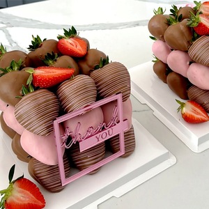 Decoraciones acrílicas para pasteles, etiqueta de agradecimiento estilo Ins para el Día de la Madre, Acción de Gracias, Día de la Mujer, adorno de plástico para pasteles - Product Image 4