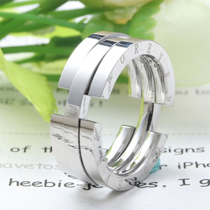 <b>Titanium</b> Steel Geometric <b>Ring</b> Unisex Foldable Telescopic Design Gift Jewelry - Product Image 4