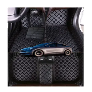 Wintervloer Universele All Weather Goedkope Custom Rubber Luxe Vloer Merk Carpetes Auto Matten Voor Tesla Model Y 3 Suv Auto 'S