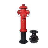 Hydrant d'incendie portable en fonte ductile Duckfoot Bend, peint en rouge, protection incendie intérieure