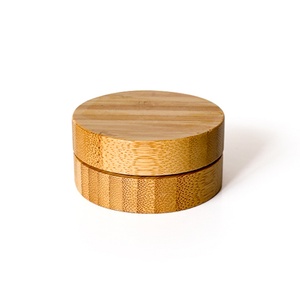 Emballage cosmétique naturel en métal, boîtes en aluminium et bambou, pots cosmétiques en aluminium et bambou avec couvercle en bambou - Product Image 6