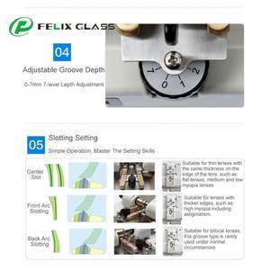 Machine à rainurer les lentilles automatique CP-3CR, équipement d'optométrie avec panneau en verre optique, 110V/220V, certifié CE - Product Image 2