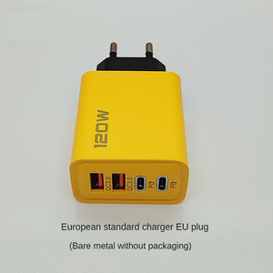 <span class=keywords><strong>Chargeur</strong></span> de téléphone <span class=keywords><strong>double</strong></span> USB + Type C 120W de haute qualité d'usine avec câble inclus, adaptateur de charge rapide PD USB Type C - Product Image 3