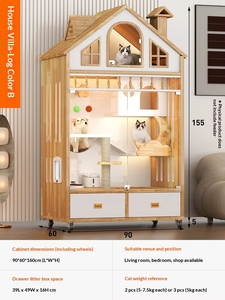 Venta Directa de Fábrica, Casa para Gatos de Doble Puerta Pintada de Lujo, Estable y Duradera, Multifuncional para Sala de Estar - Product Image 6