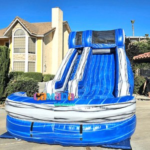 2025 diseño Mar Océano temática delfín buceo inflable PVC casa hinchable tobogán de agua mármol Color piscina toboganes inflables - Product Image 5