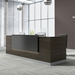 Mostrador de Recepción Cuadrado de Madera, Moderno, Simple y Artístico, para Oficina, Empresa, Institución o Entrada de Edificio de Capacitación, Marca Hongqiao - Product Image 5