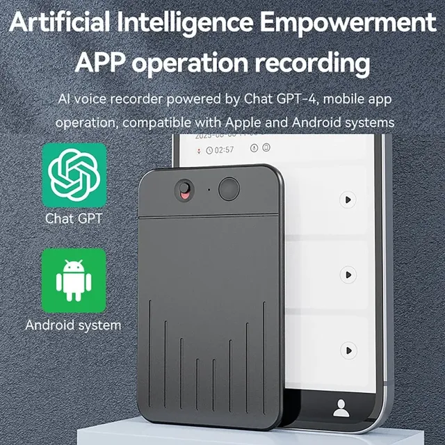 AI Voice Recorder with Real-Time Transcription & Translation Digital Voice Recorder Dictaphone for Lectures Meetings Interviews