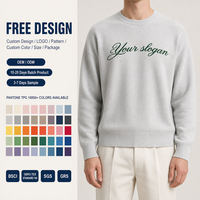 Individuelles Logo Lässiger Großer Jacquard-Buchstaben-Strickpullover Rundhals Langarm Jacquard-Strickpullover für Herren Großhandel