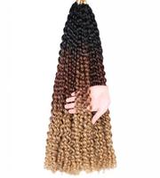 Extensions de cheveux synthétiques bouclés Passion Twist raffinés de 18 pouces, couleur ombrée, pour tresses Passion Twist, pour femmes noires