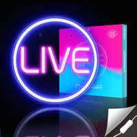 En stock : Enseigne néon LED Bleu & Rose pour le streaming en direct, les streamers, les influenceurs et les joueurs - Enseignes néon pour le streaming et l'enregistrement en direct