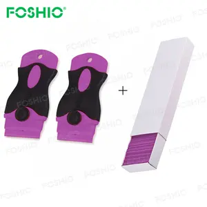 Foshio Kit alat pengikis Oven, pisau cukur tepi plastik desain kustom