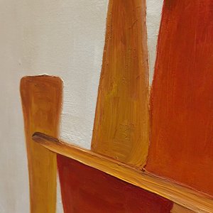 Abstract Oil Painting On Canvas Hand Painted Artwork With Earth Tones And Geometric Shapes Framed Indoor Decor - Product Image 5