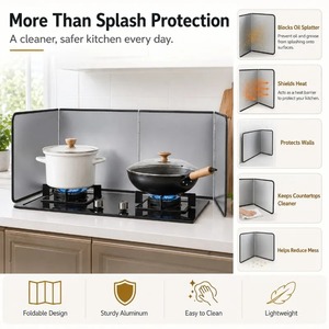 Protector Plegable Antisalpicaduras para Estufa de Gas, Pantalla Protectora Resistente al Calor, Utensilios de Cocina - Product Image 5