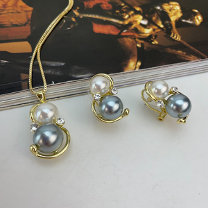 Nuovo Design Set di Gioielli di Lusso Italiani con Perle, Collana in Oro 18K per Donna, Gioielli da Sposa per Matrimonio e Feste KY25147 - Product Image 5