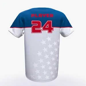 Venta al por mayor caliente sublimación camisetas de béisbol jóvenes transpirable uniforme de béisbol personalizado camiseta de béisbol para hombres