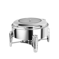 Chauffe-Plat Professionnel de Luxe pour Restauration, Chauffe-Plat Carré Hydraulique de Haute Qualité 6 Litres
